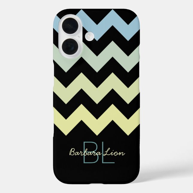 chevrons on black personalized Case-Mate iPhone case (Back)