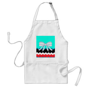 Chevrons Pattern Shower Party Office Destiny Adult Apron