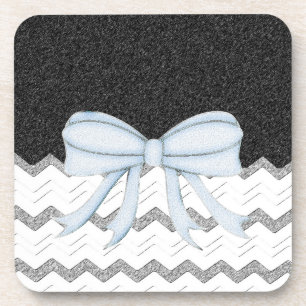 Chevrons Pattern Shower Party Office Destiny Beverage Coaster