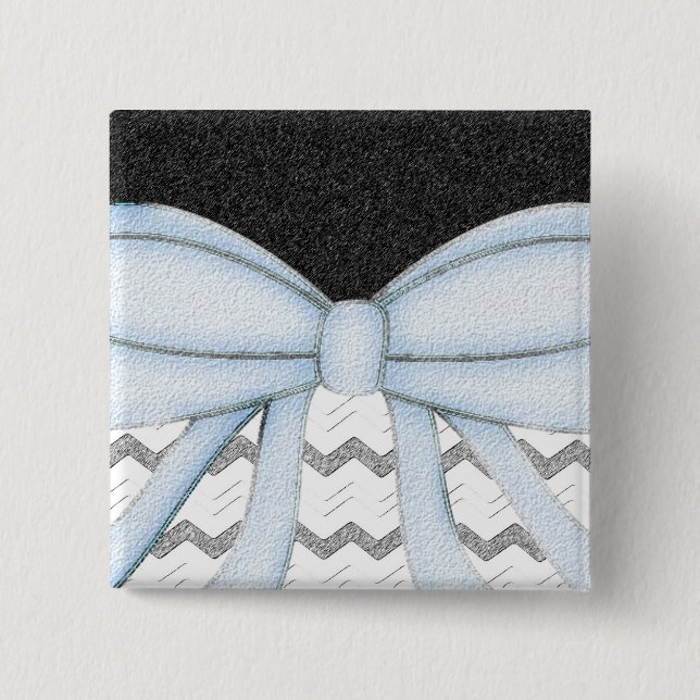 Chevrons Pattern Shower Party Office Destiny Button (Front)