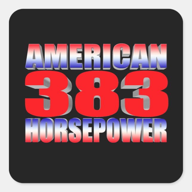 chevy 383 stroker square sticker (Front)