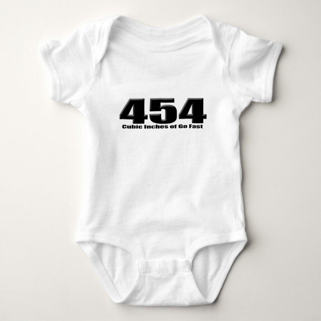 Chevy 454 big block go fast baby bodysuit (Front)