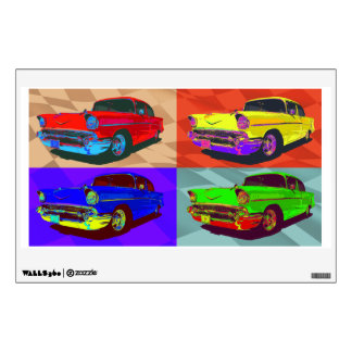 Chevy Bel Air 57, Pop Art style illustration Wall Sticker