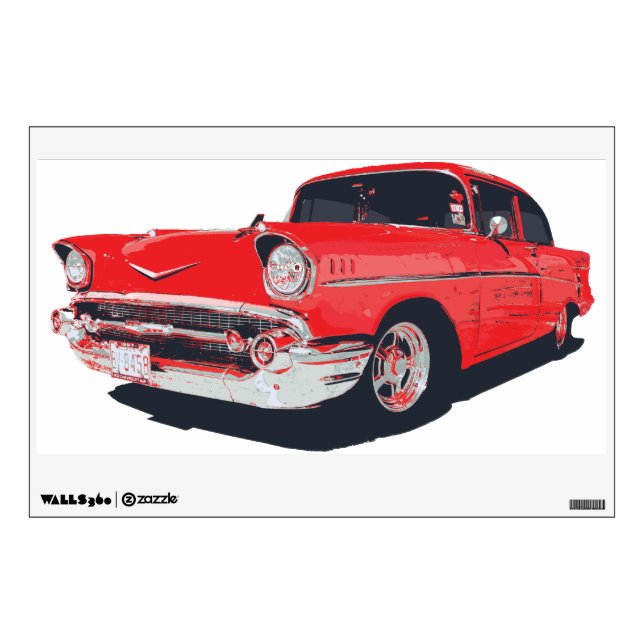 Chevy Bel Air 57 vector illustration Wall Decal (Front)