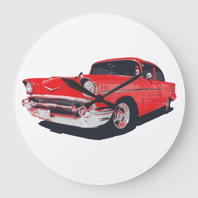Chevy Bel Air vector illustration clock (Front)