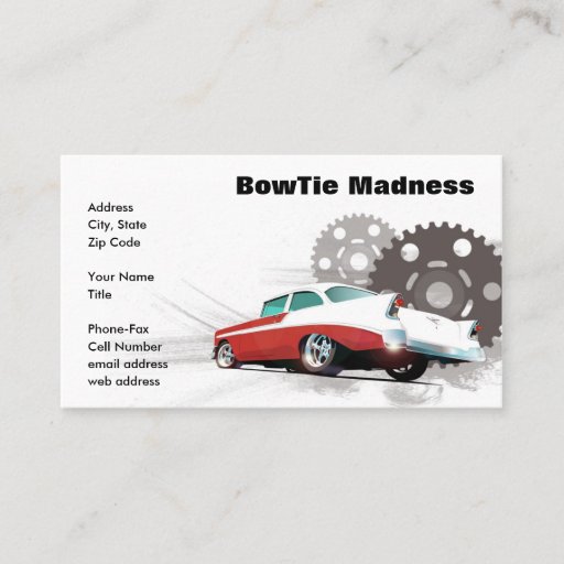 Customizable Chevy Belair Business Card