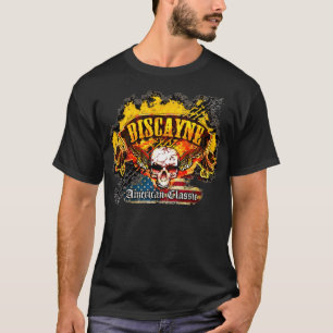 Chevy Biscayne - Burnout Banner Skull -n- Flag T-Shirt