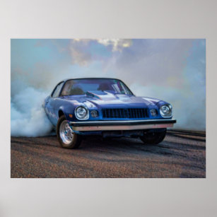 Chevy Camaro burnout Poster