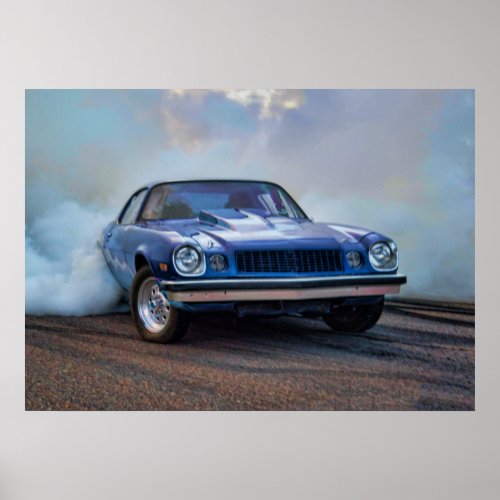 Chevy Camaro burnout Poster