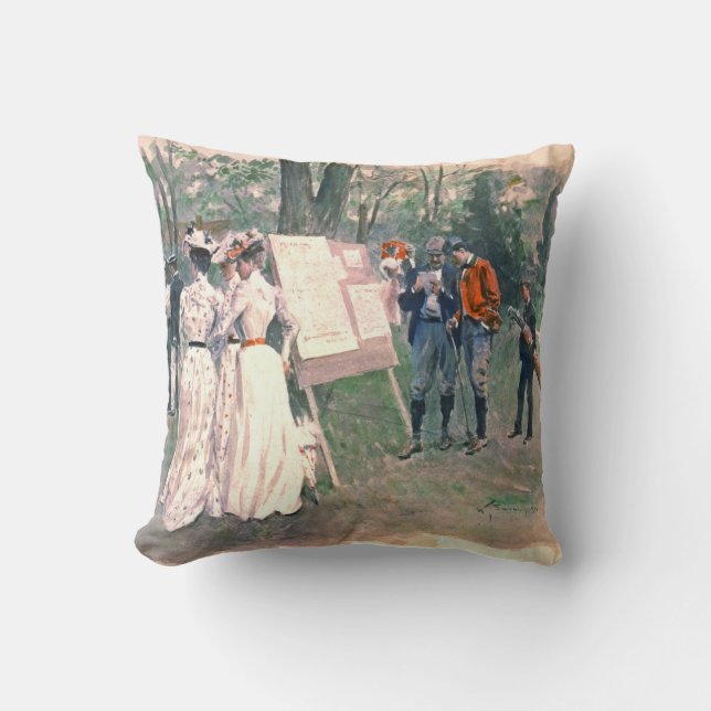 Chevy Chase Golf Tournament 1902 Throw Pillow (Front)