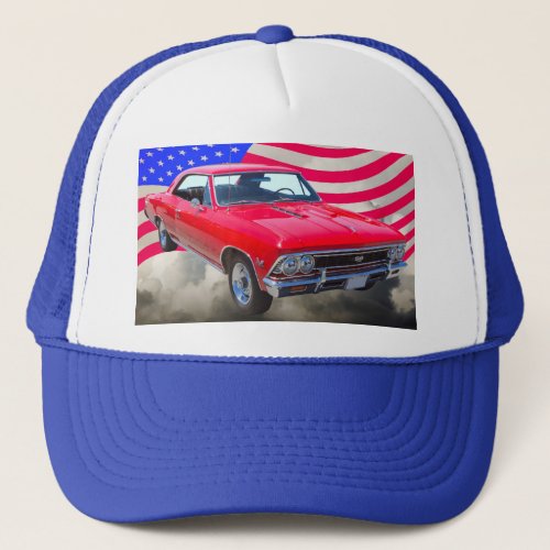 Chevy Chevelle SS 396 with American Flag Trucker Hat