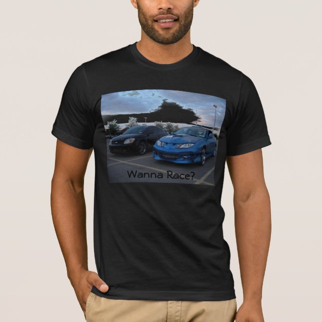 Chevy Cobalt and Chevy Cavalier Wanna Race? T-Shirt (Front)