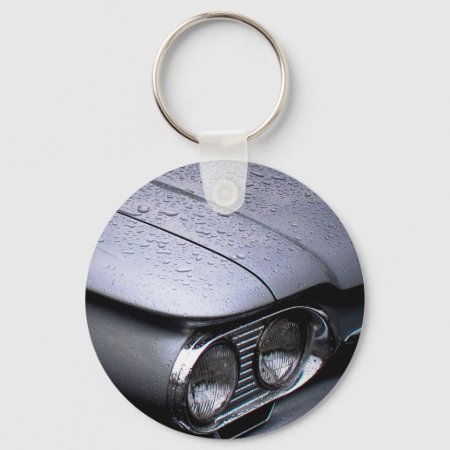 Chevy Corvair Button Keychain