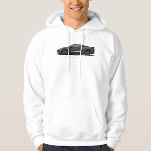 Chevy Corvette C8 Black Illustration Hoodie