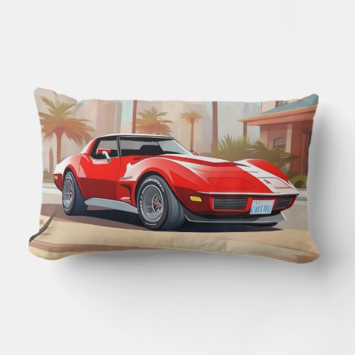Chevy Corvette Stingray Lumbar Pillow