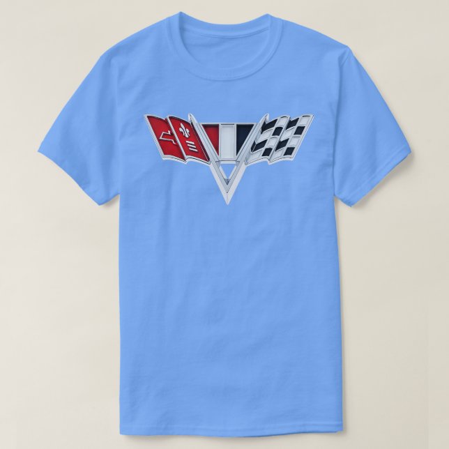 Chevy Flag Fender Eblem T-Shirt (Design Front)