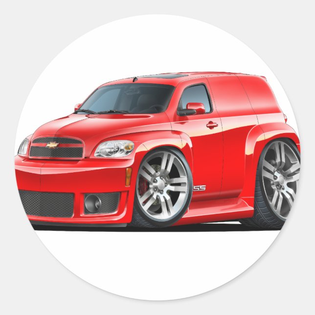 Chevy HHR SS Red Panel Truck Classic Round Sticker (Front)