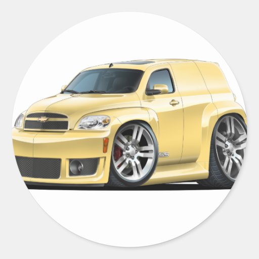 Chevy HHR SS Tan Panel Truck Round Stickers