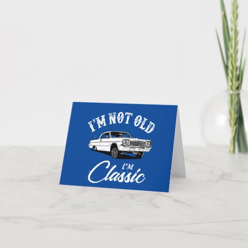 Chevy Impala Classic Car   Holiday Card