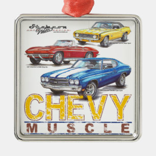 Chevy Muscle Christmas Ornament