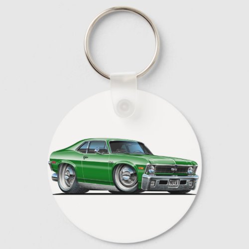 Chevy Nova Green Car Keychain