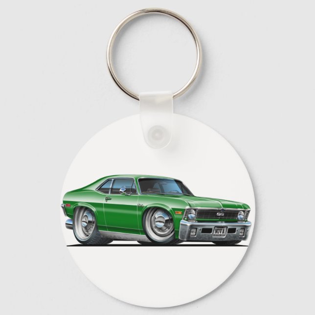 Chevy Nova Green Car Keychain (Front)
