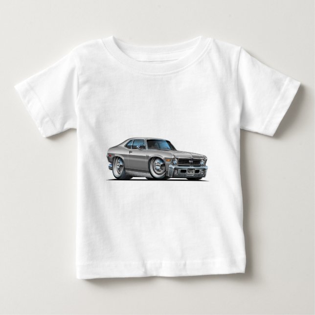 Chevy Nova Silver Car Baby T-Shirt (Front)