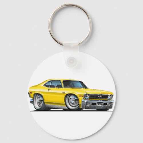 Chevy Nova Yellow Car Keychain