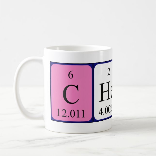 Chevy periodic table name mug (Left)