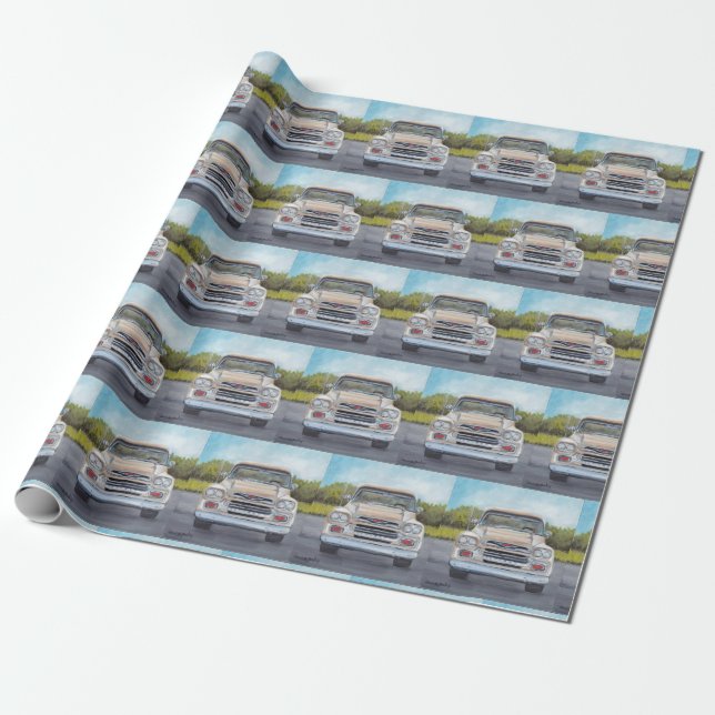Chevy Pick-up Truck Art Wrapping Paper (Unrolled)