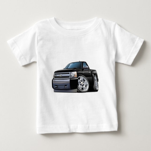 Chevy Silverado Black Truck Baby T-Shirt (Front)