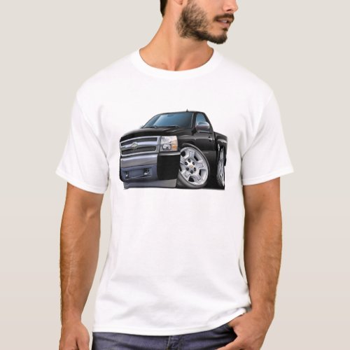 Chevy Silverado Black Truck T_Shirt