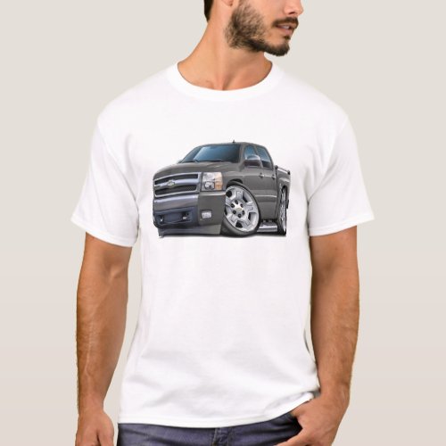 Chevy Silverado Dualcab Grey Truck T_Shirt