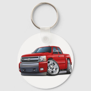 Chevy Silverado Red Extended Cab Keychain