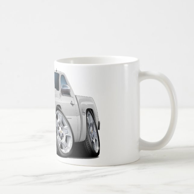 Chevy Silverado White Truck Coffee Mug (Right)