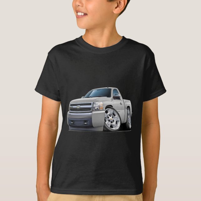Chevy Silverado White Truck T-Shirt (Front)