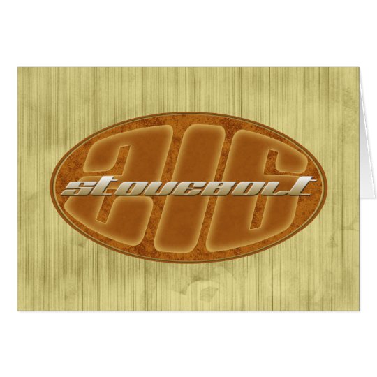 Chevy stovebolt 216 oval rust grunge card