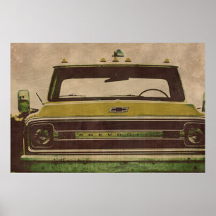 Chevy truck Vintage texture poster
