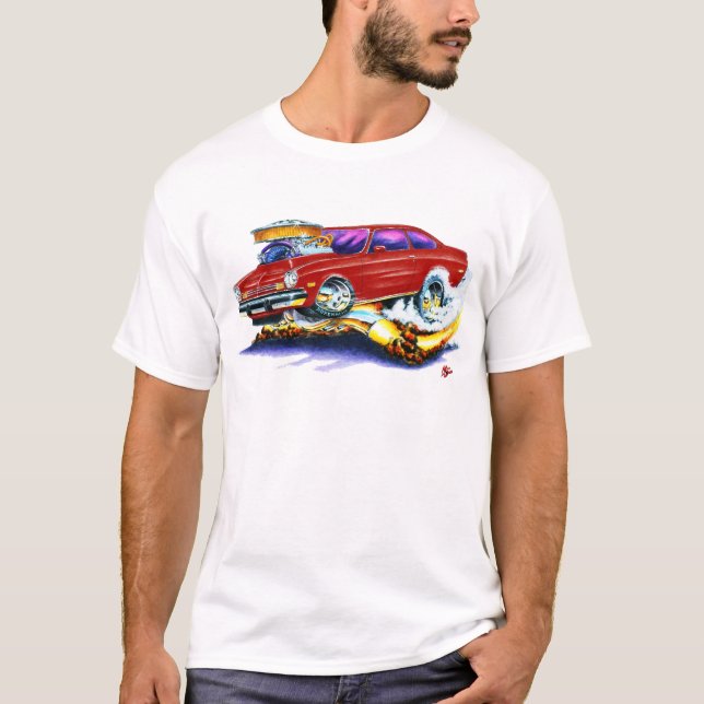 Chevy Vega Maroon Car T-Shirt (Front)
