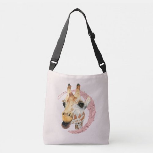 Chew 3 Giraffe Watercolor Painting Crossbody Bag