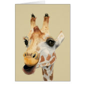 Chew | Giraffe Watercolor Safari Painting (Front)