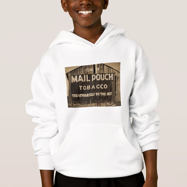 Chew Mail Pouch Tobacco Barn Hoodie (Front)