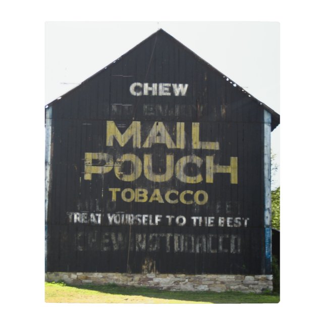 Chew Mail Pouch Tobacco Barn - Original Photo Metal Print (Front)