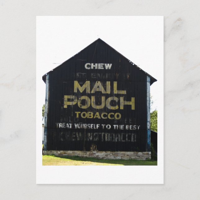 Chew Mail Pouch Tobacco Barn - Original Photo Postcard (Front)
