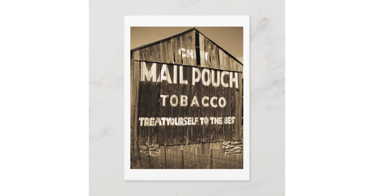 Chew Mail Pouch Tobacco Barn Postcard Zazzle