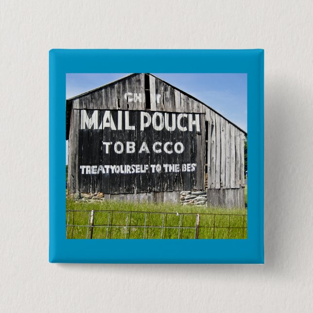 Chew Mail Pouch Tobacco, Old Barn Pinback Button (Front)
