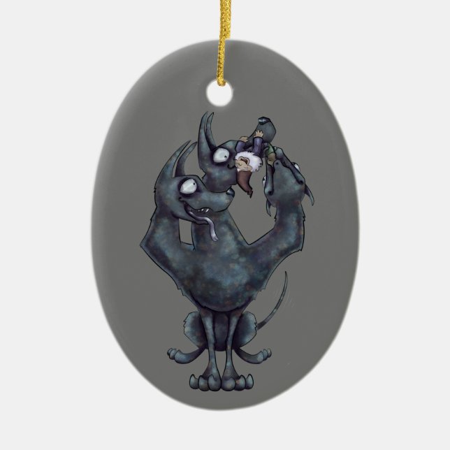 Chew Toy Ceramic Ornament (Front)