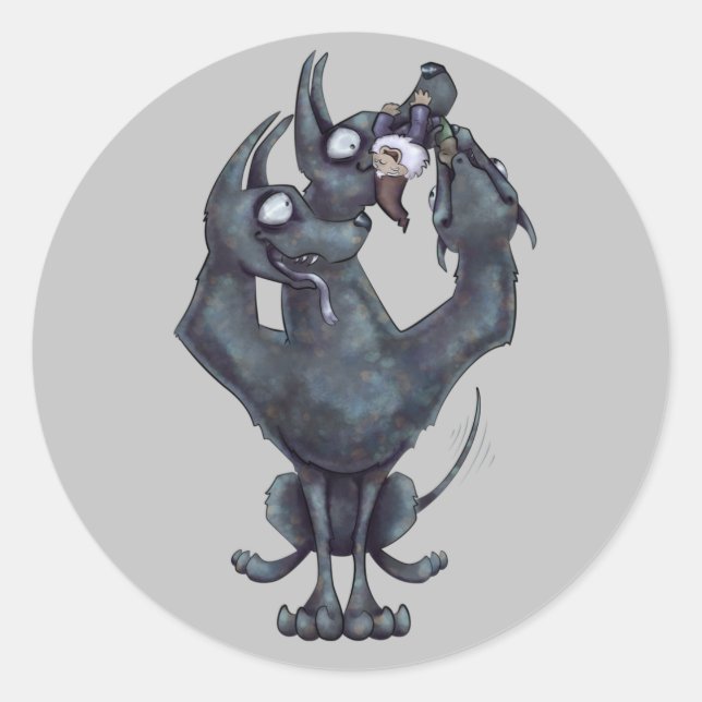 Chew Toy Classic Round Sticker (Front)