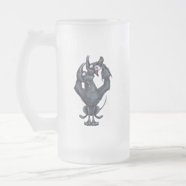 Chew Toy Frosted Glass Beer Mug (Left)