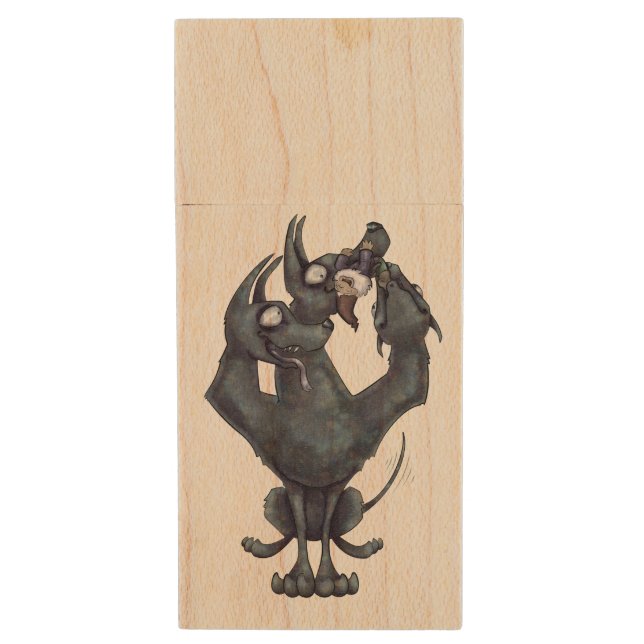Chew Toy Wood Flash Drive (Front Vertical)
